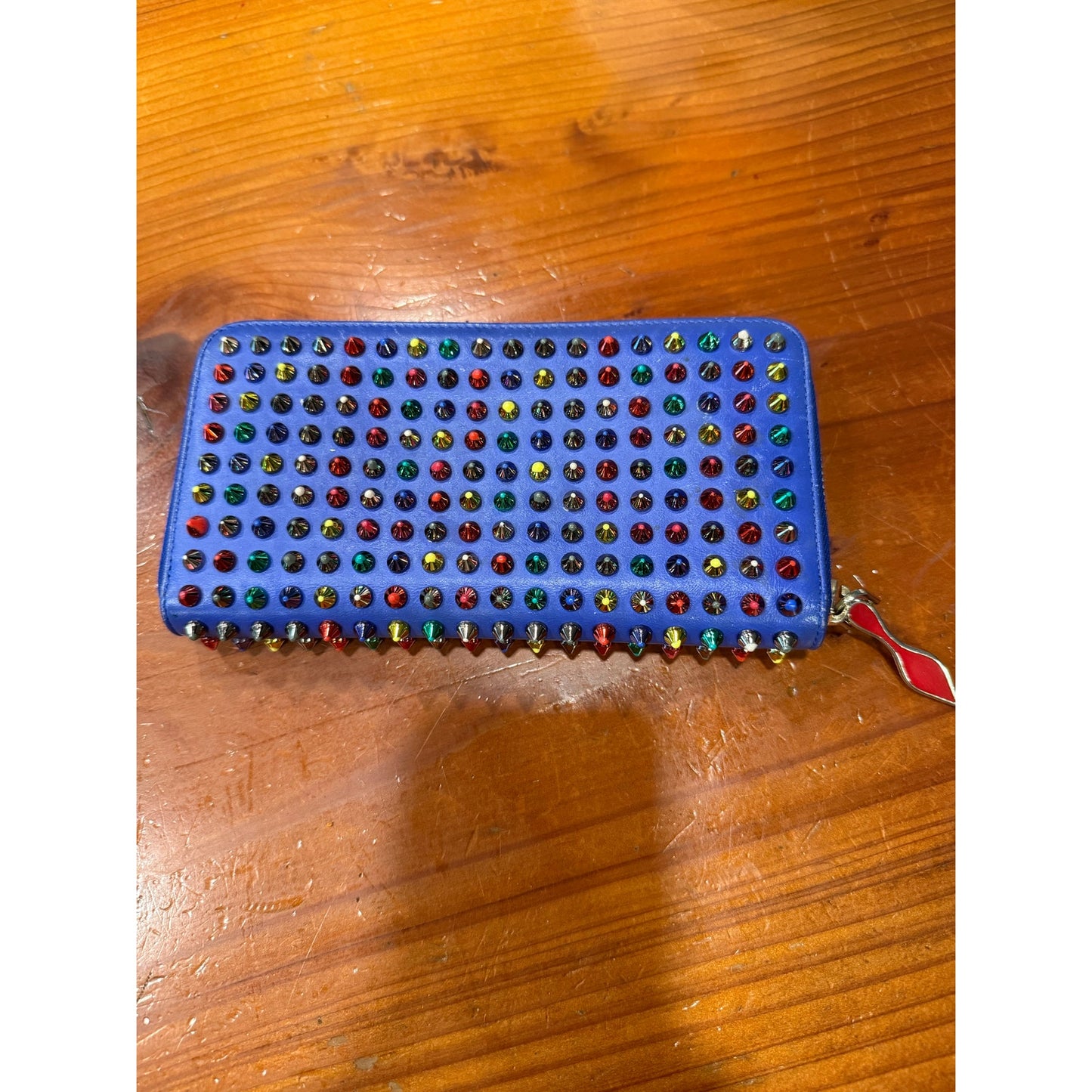 Christian Louboutin Panettone Purple Wallet EUC