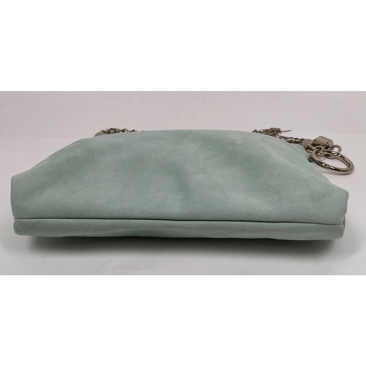 JIMMY CHOO Hand Bag Green Suede Leather