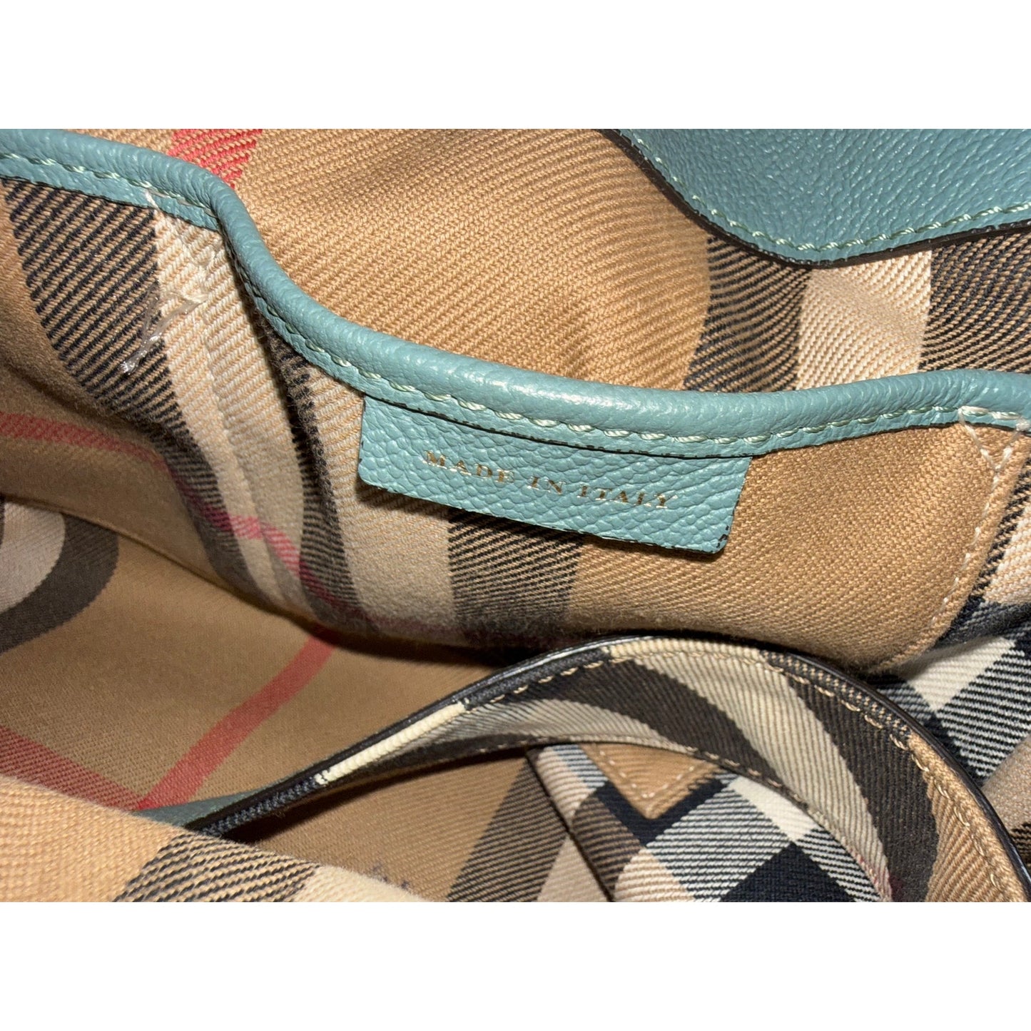 Burberry Buckle Bag in Blue/Green