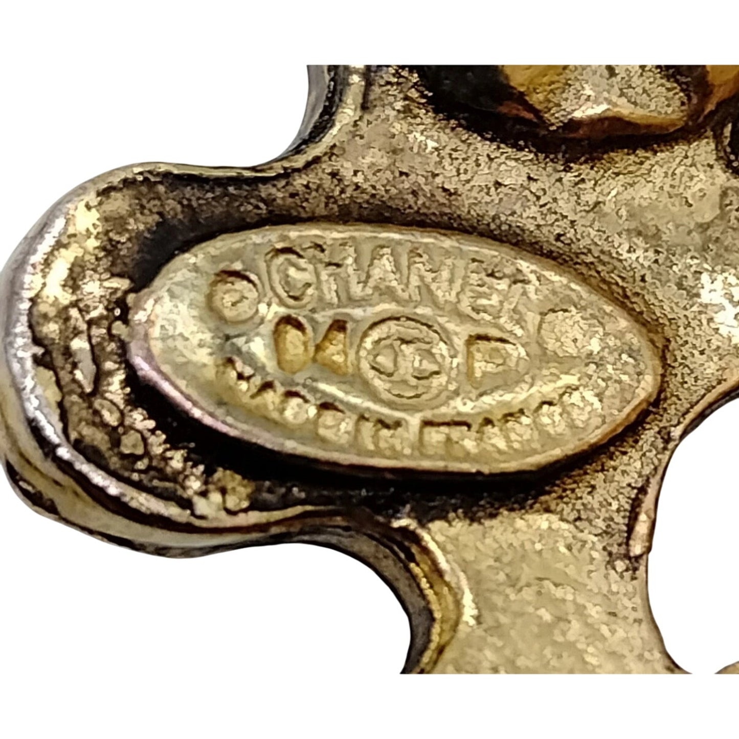 Chanel Gold Plated Clip Earrings