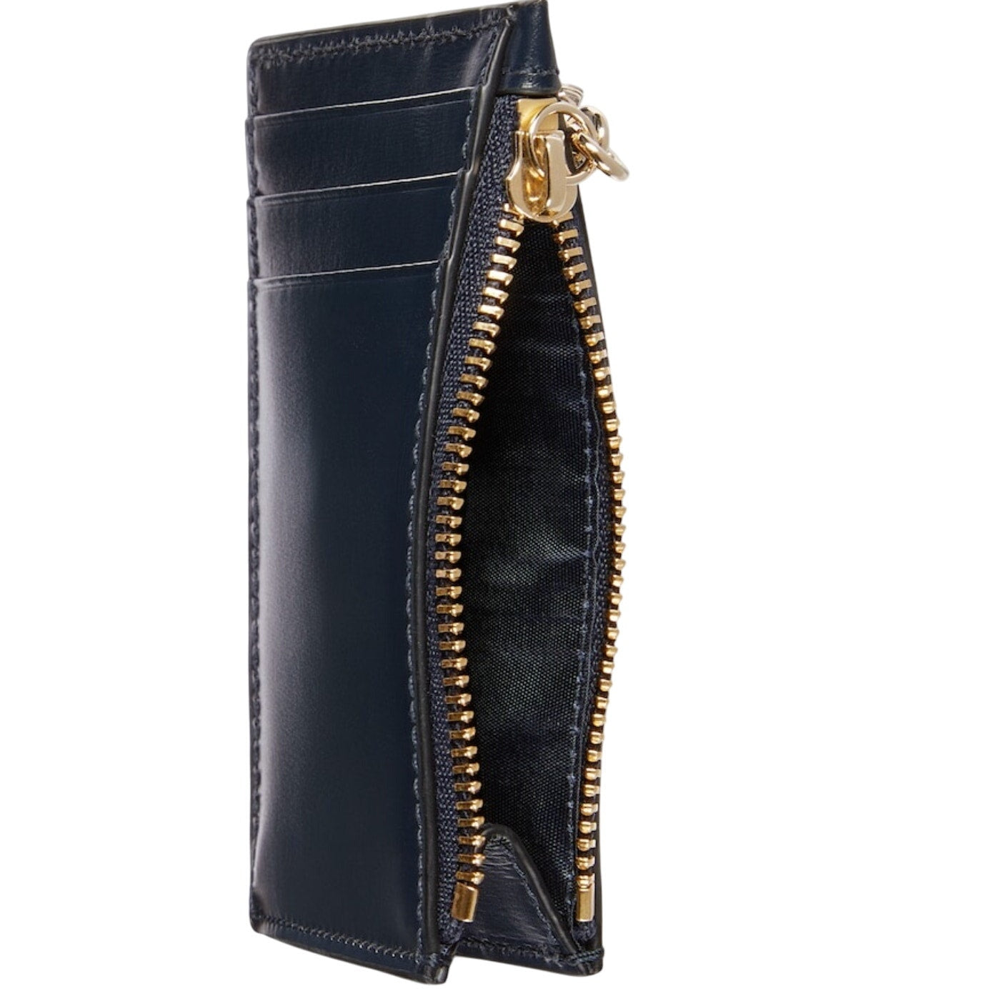 Gucci Luce Embellished Textured-Leather Canvas-Jacquard Cardholder - NAVY NWB