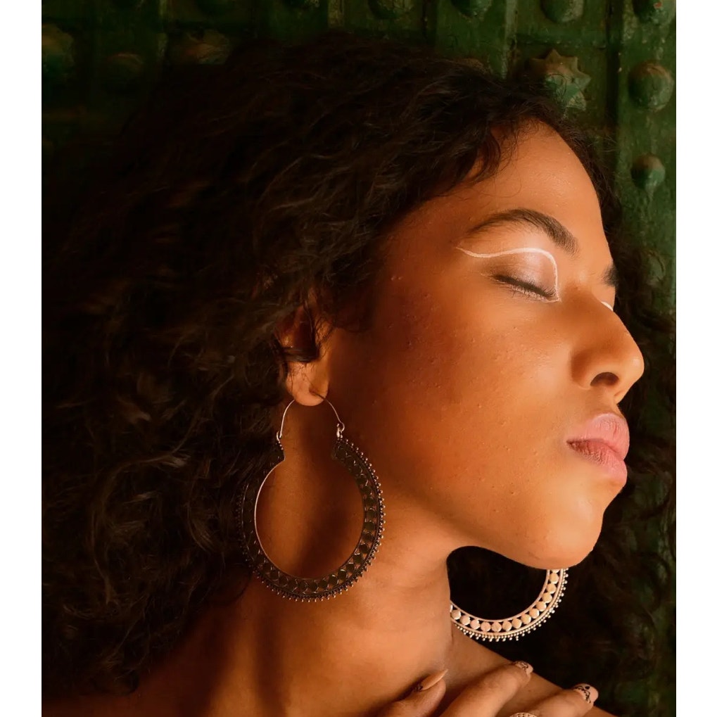 Alina Silver Hoops