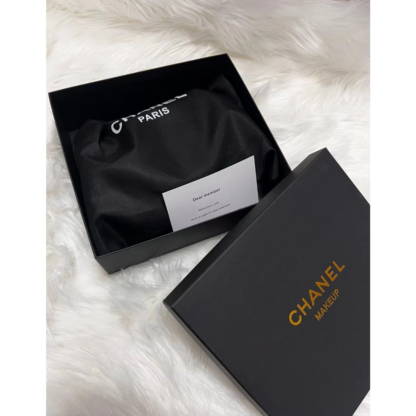 Chanel Beaute NEW Makeup Crossbody Black DOUBLE CC W/ Box