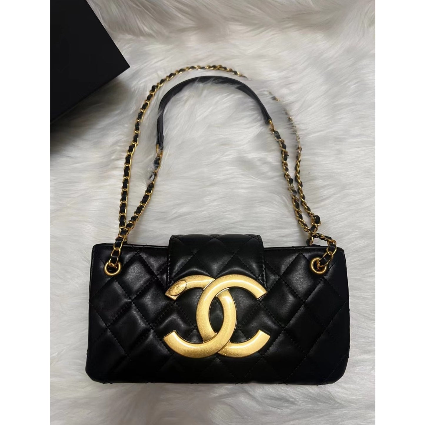 Chanel Beaute NEW Makeup Crossbody Black DOUBLE CC W/ Box