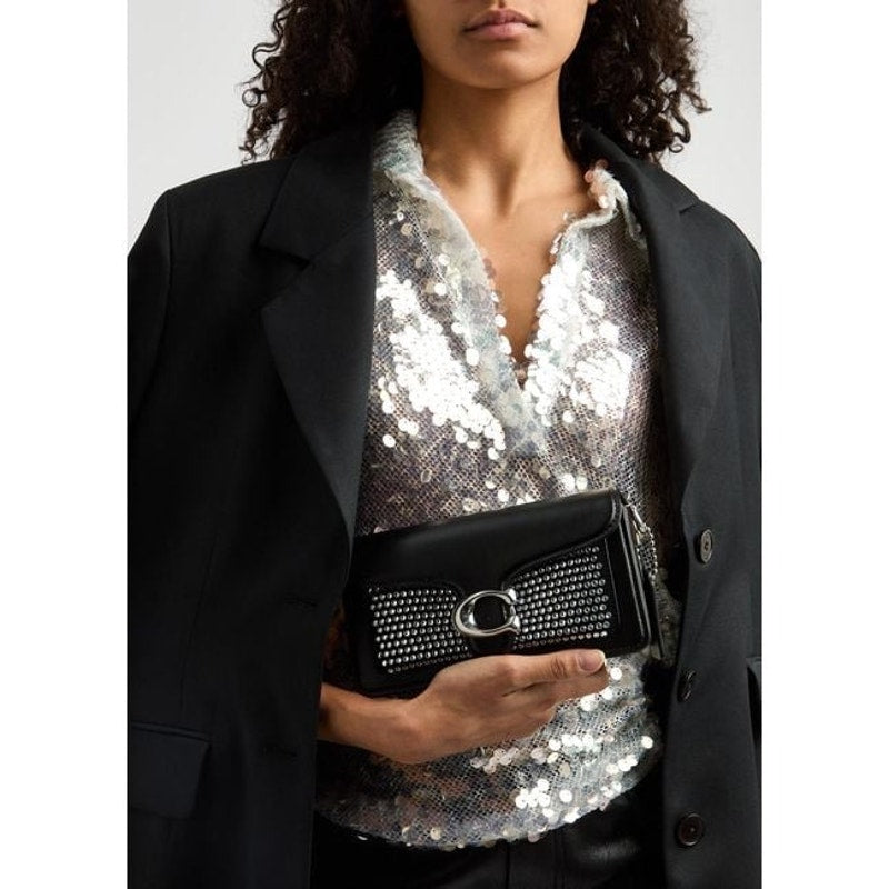 COACH
Women's Black Tabby 20 Crystal-Embellished Leather Cross-Body