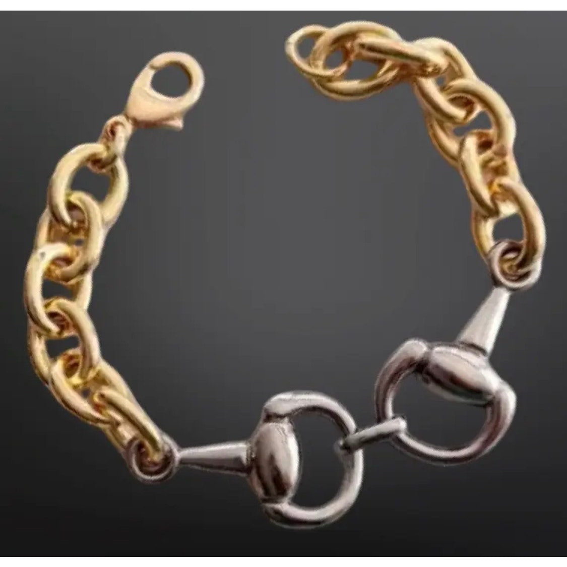 Western Stainless Steel Equestrian Snaffle Bit Bracelet