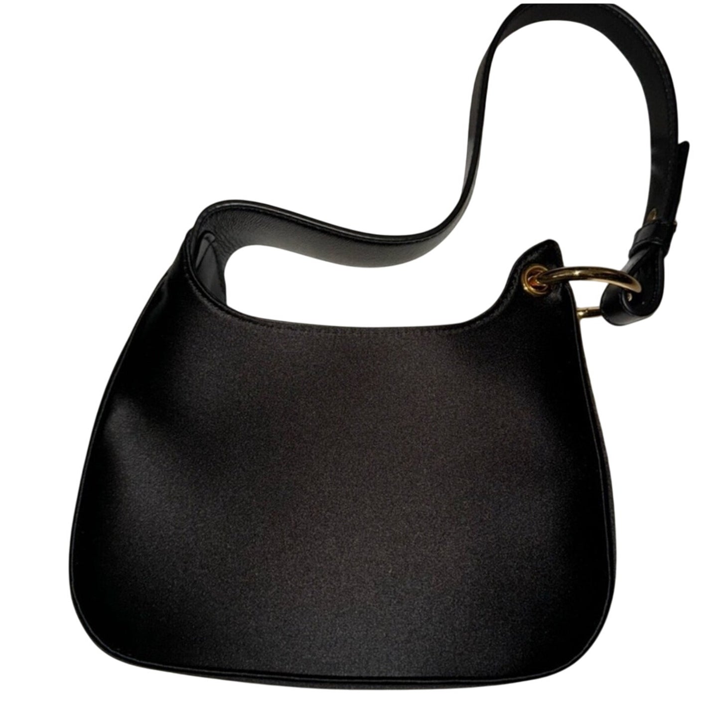 Versace Satin Crystal Embellished La Medusa Mini Hobo Bag in Black and Multicolor NWT