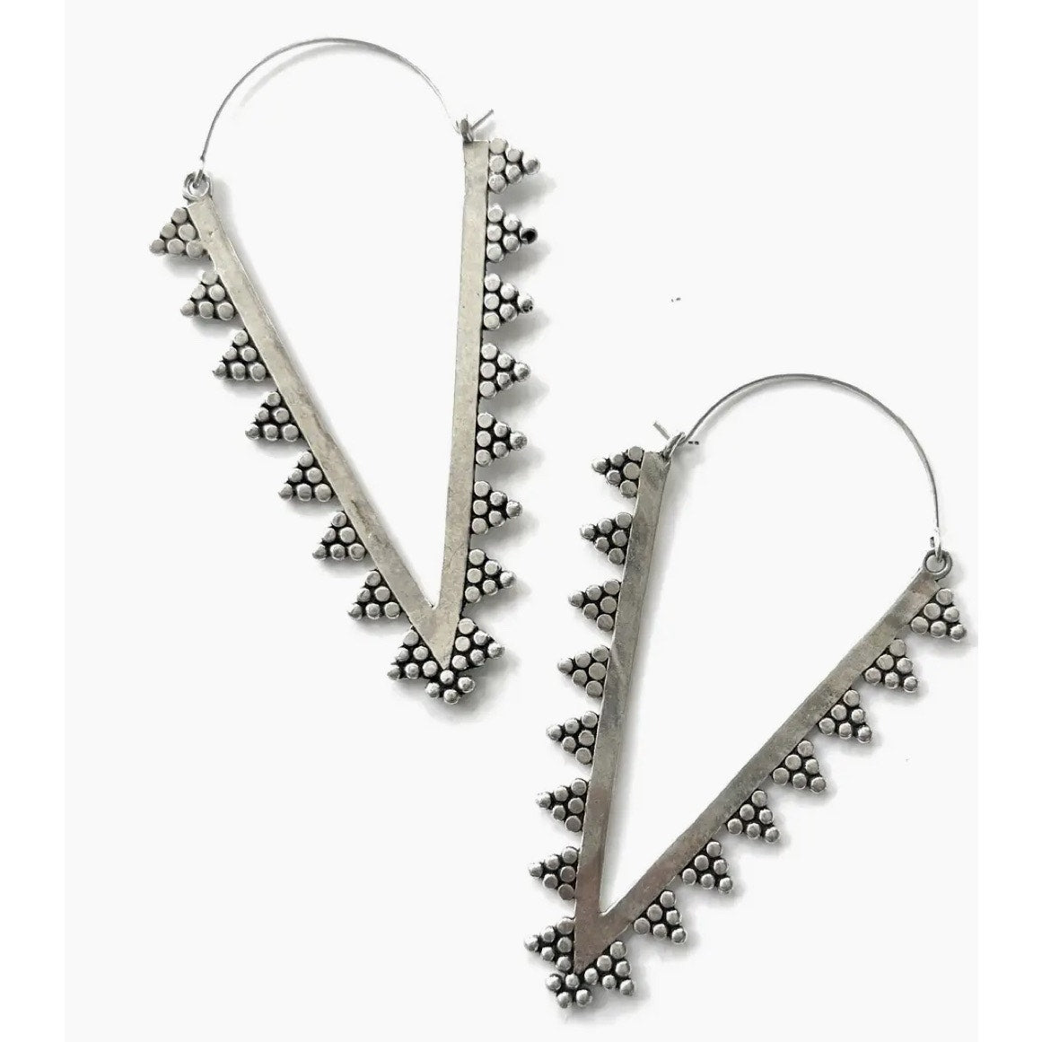Selena Brass Earring -Silver
