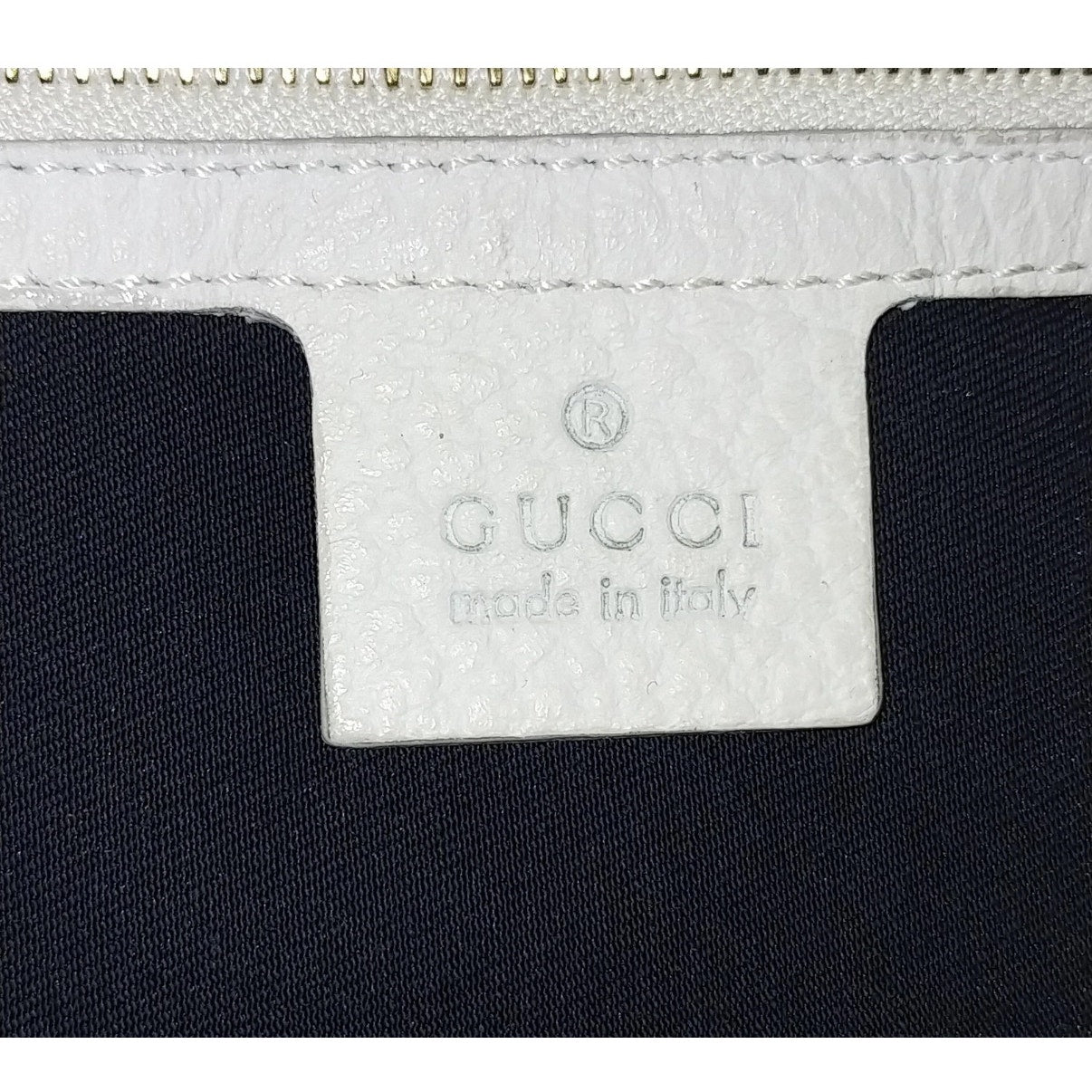 Gucci Hand Bag Sherry Line White Leather PRISTINE