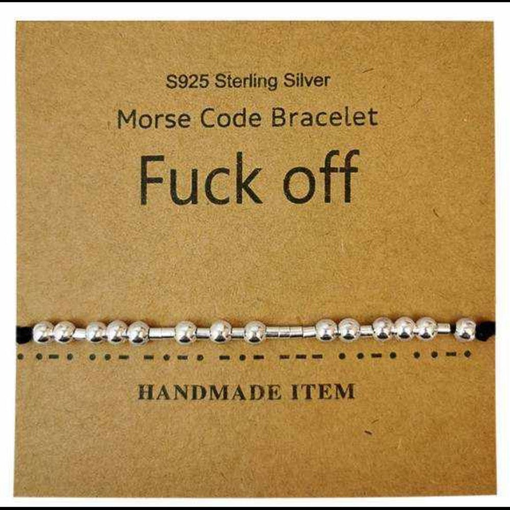 Your Choice Morse Code Bracelet Sober AF