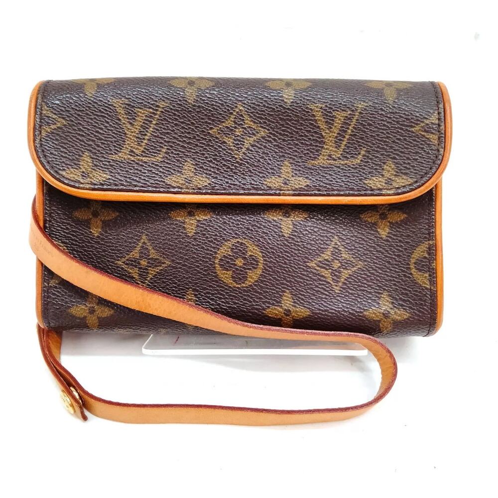 Louis Vuitton LV Shoulder Bag Pochette Florentine Brown Monogram -Pristine