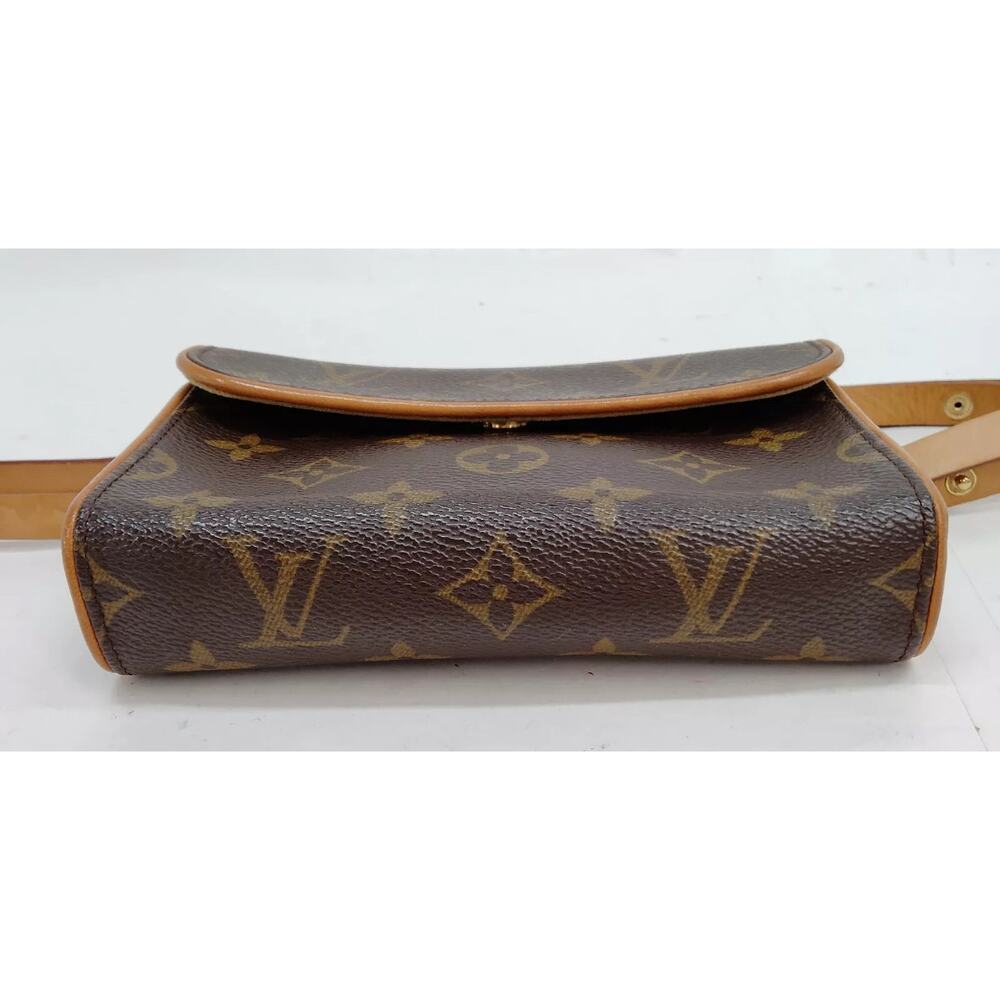 Louis Vuitton LV Shoulder Bag Pochette Florentine Brown Monogram -Pristine