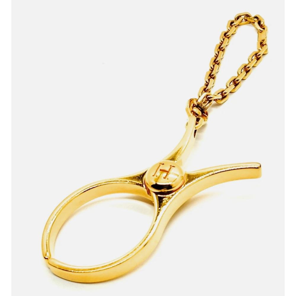 HERMES Filou Glove Holder Bag Charm Gold Metal