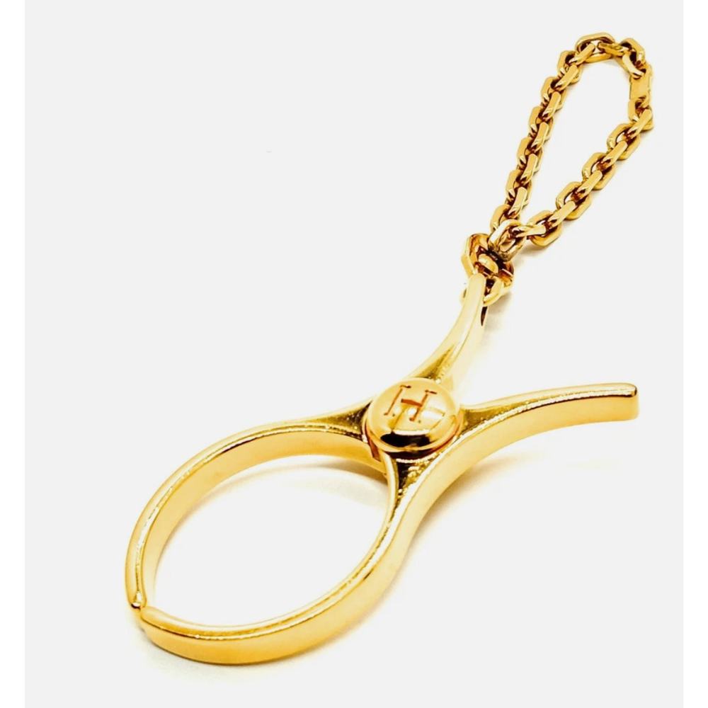 HERMES Filou Glove Holder Bag Charm Gold Metal