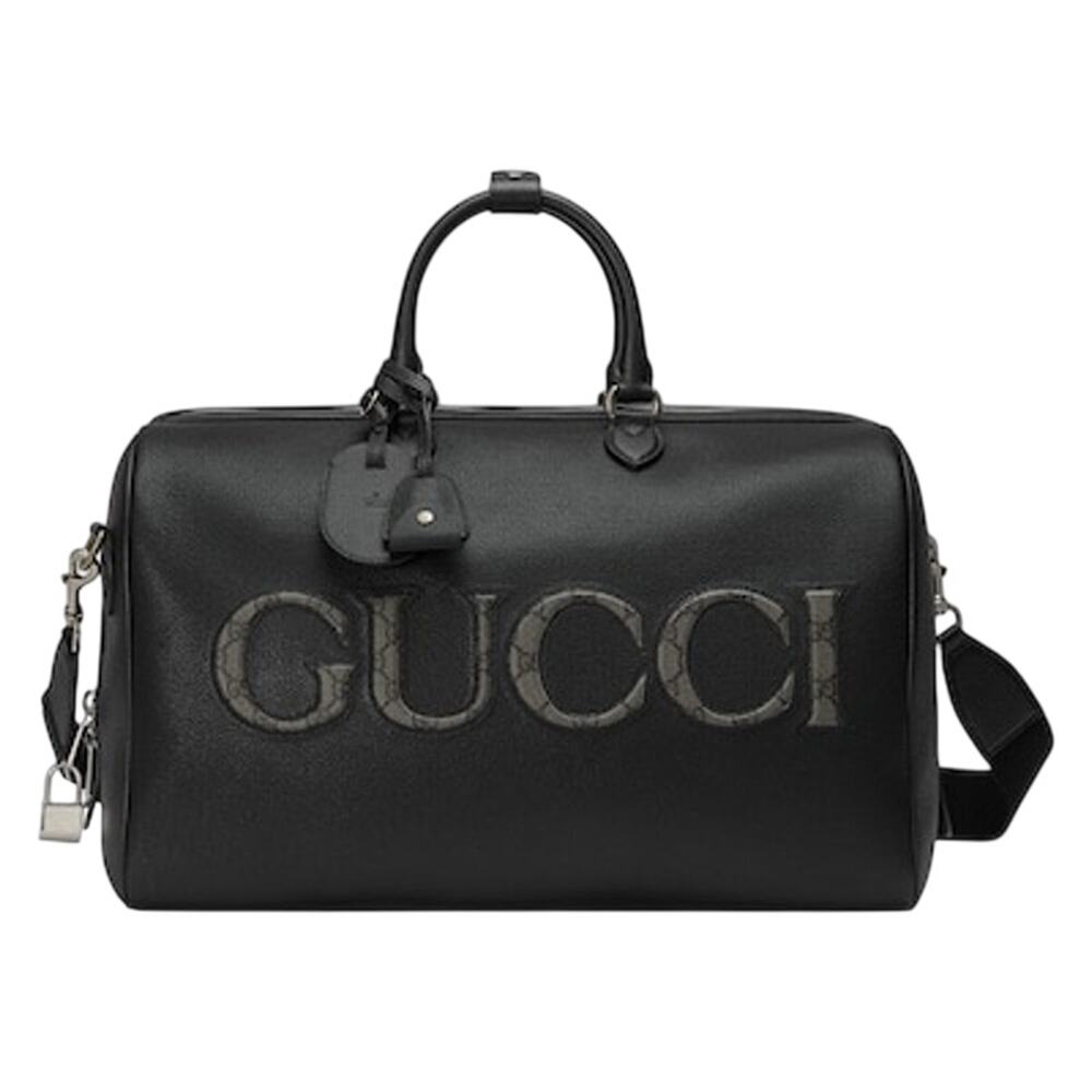 Limited Edition Gucci GG Supreme canvas trim Duffle Bag 17.5 L x 9.75W x 11H.
