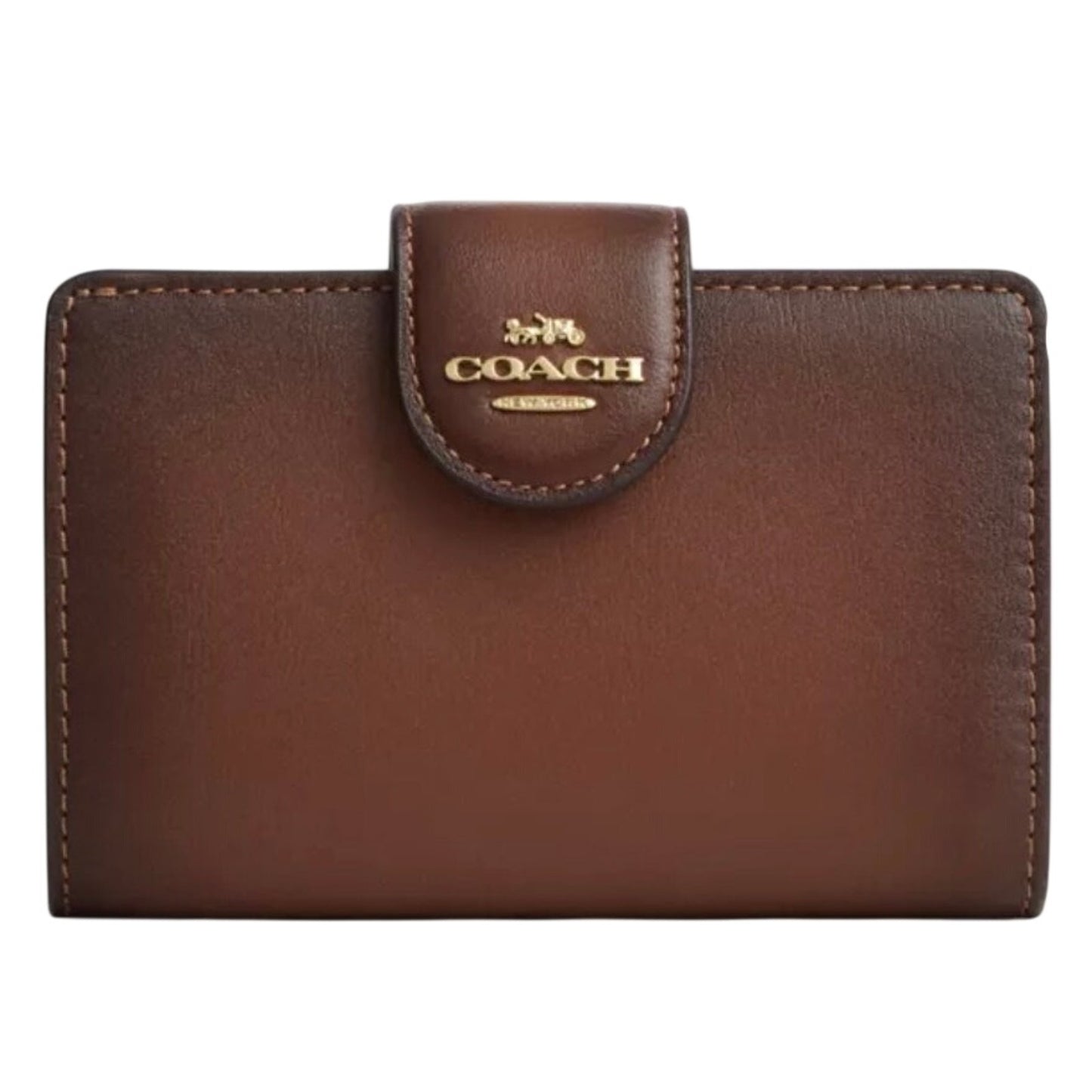 Coach Ombre Brown Med Corner zip wallet NWT