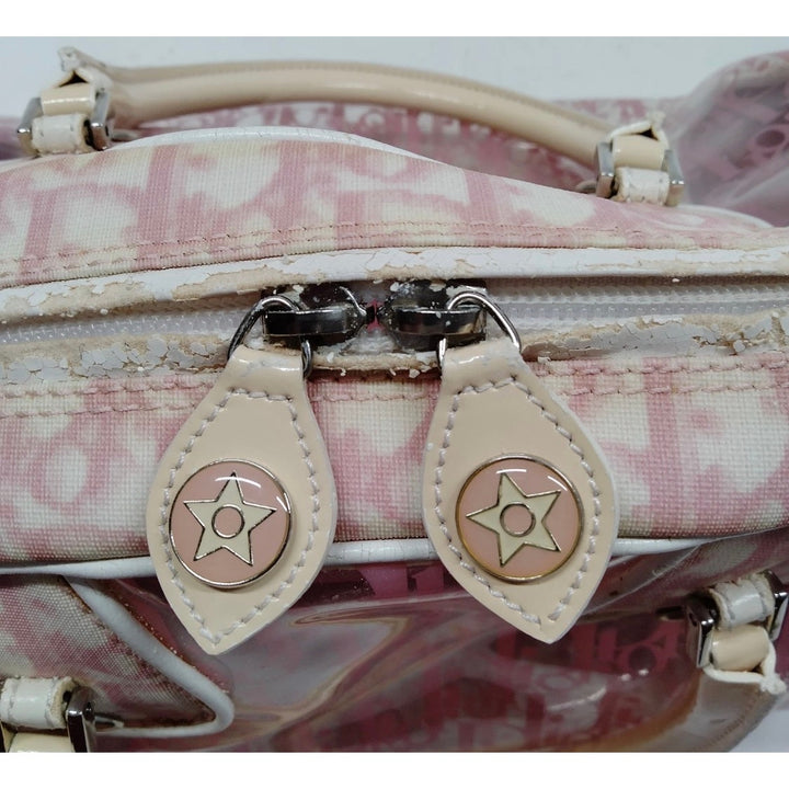 Christian Dior Diorissimo Trotter Pink Vinyl Bowling Bag