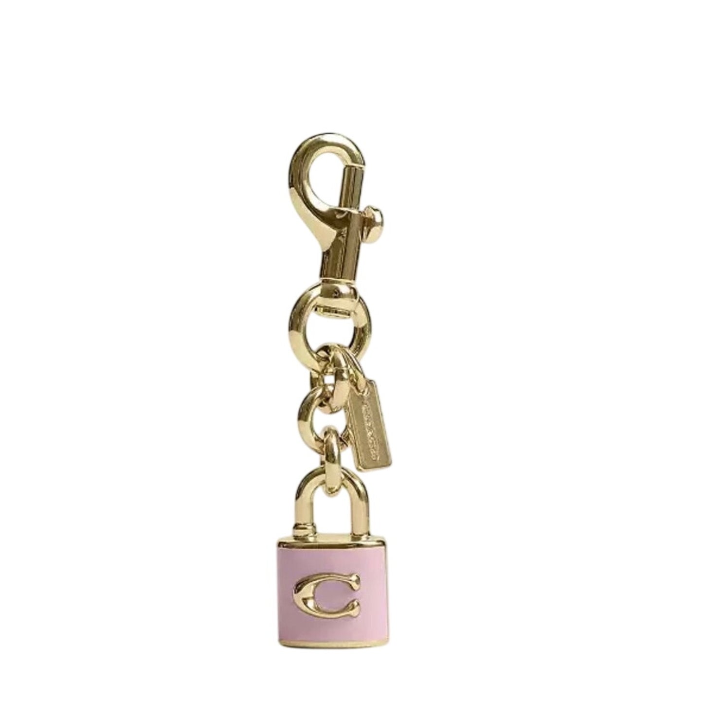 Coach Pink & Gold Lock Bag Charm