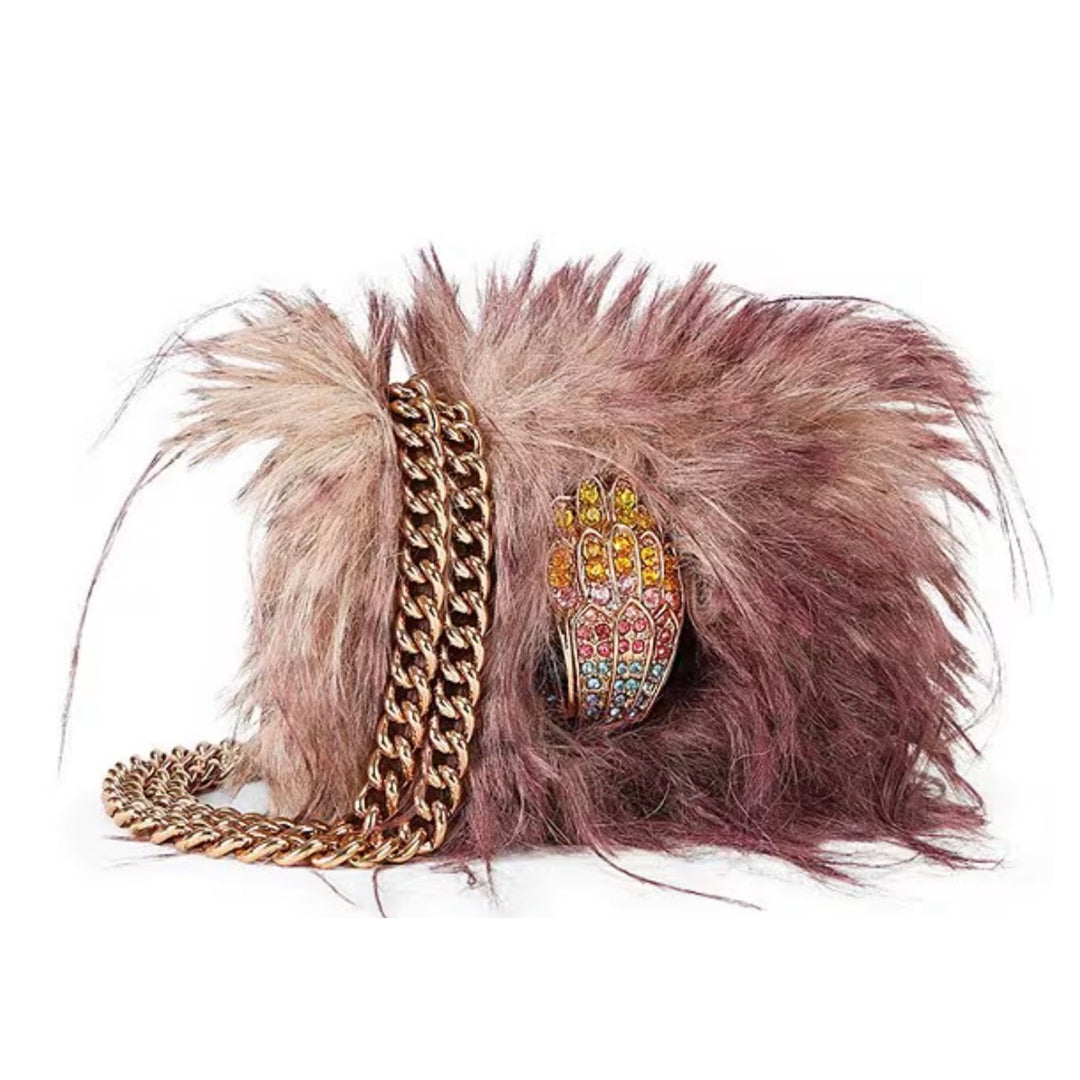 Kurt Geiger London
Micro Kensington Rhinestone Eagle Faux Fur Crossbody Bag