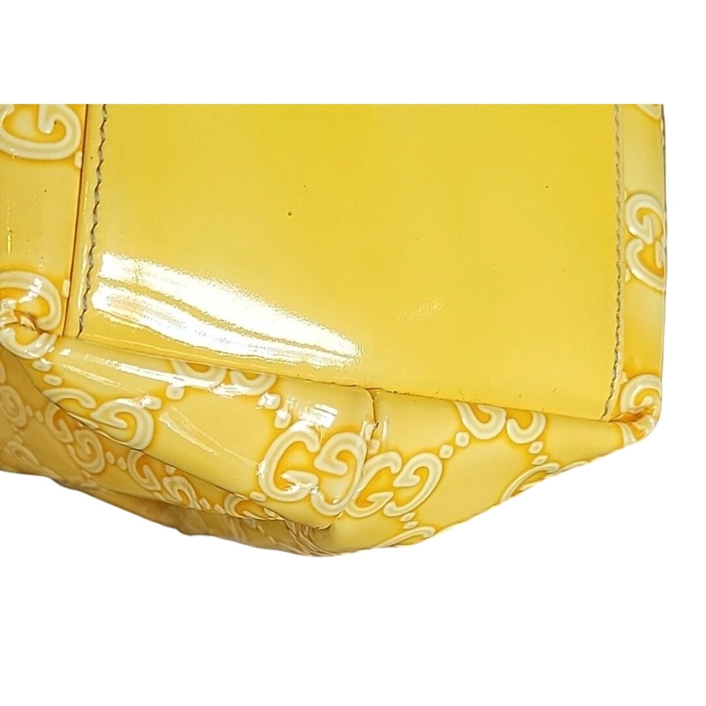 Gucci Vintage Patent Yellow Tote - Pristine