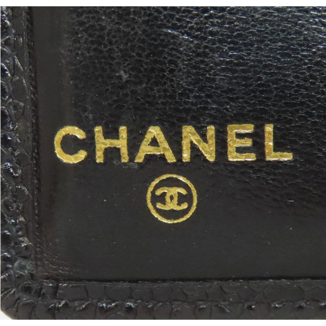 CHANEL Card Case COCO Mark Grained Calfskin Skin PRISTINE