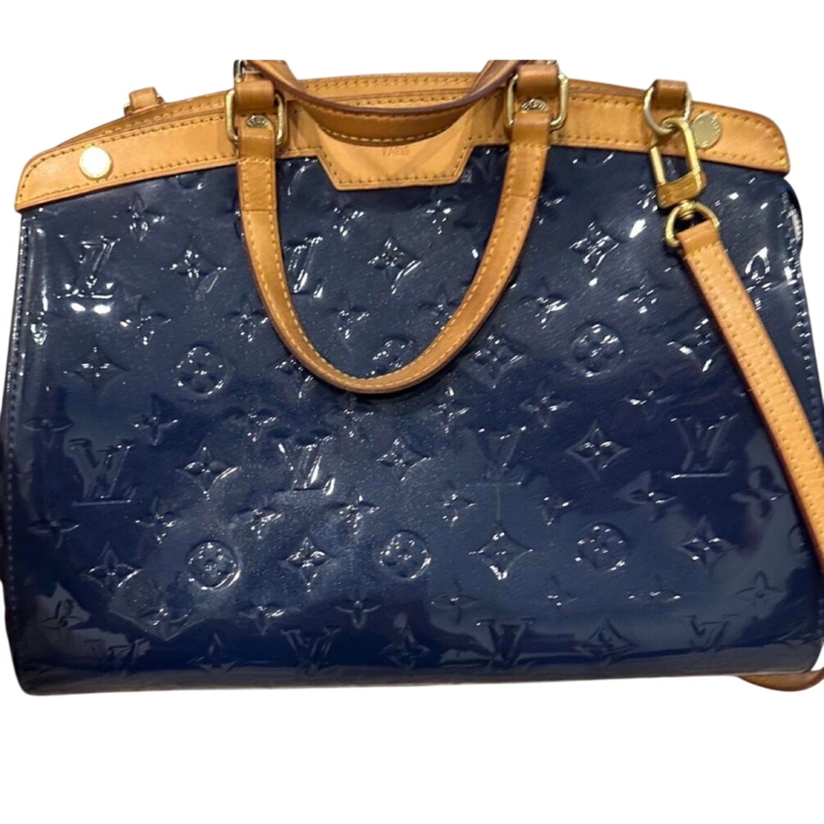 Louis Vuitton Dark Blue Vernis MM Brea EUC