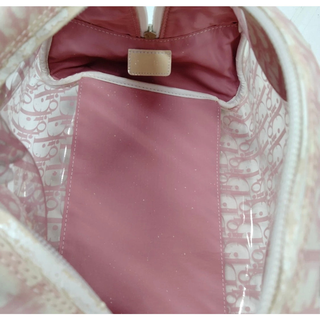 Christian Dior Diorissimo Trotter Pink Vinyl Bowling Bag