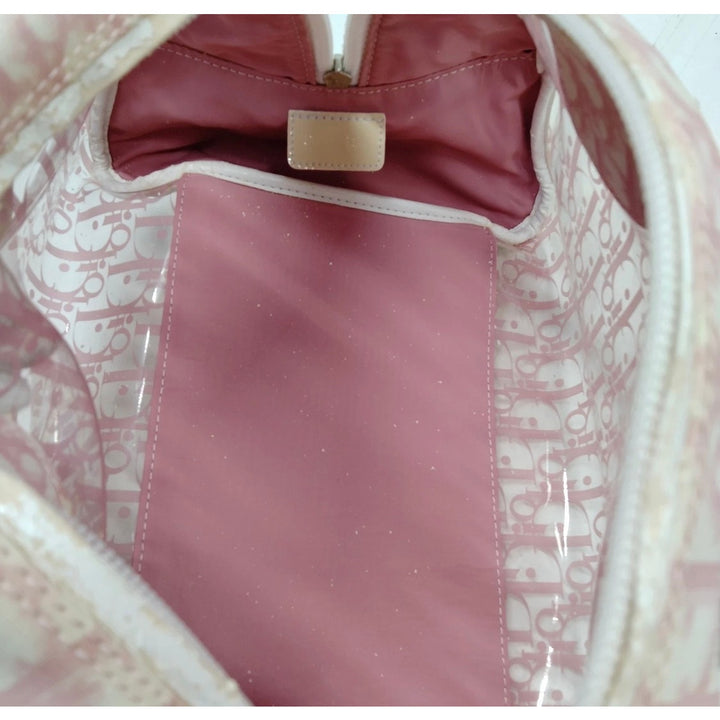 Christian Dior Diorissimo Trotter Pink Vinyl Bowling Bag
