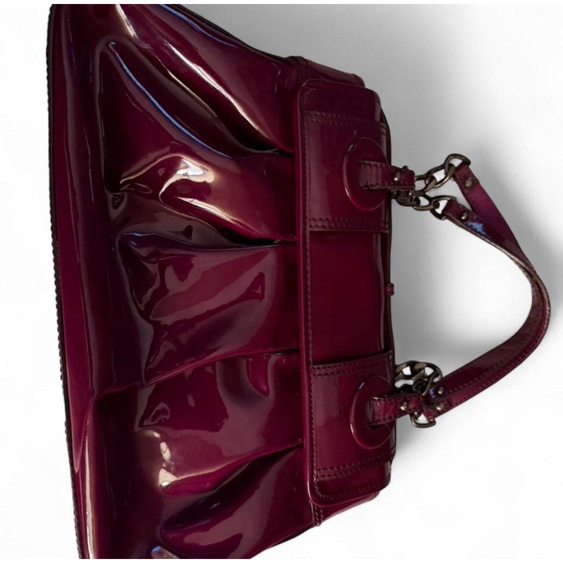 Fendi Patent Leather B Bag EUC