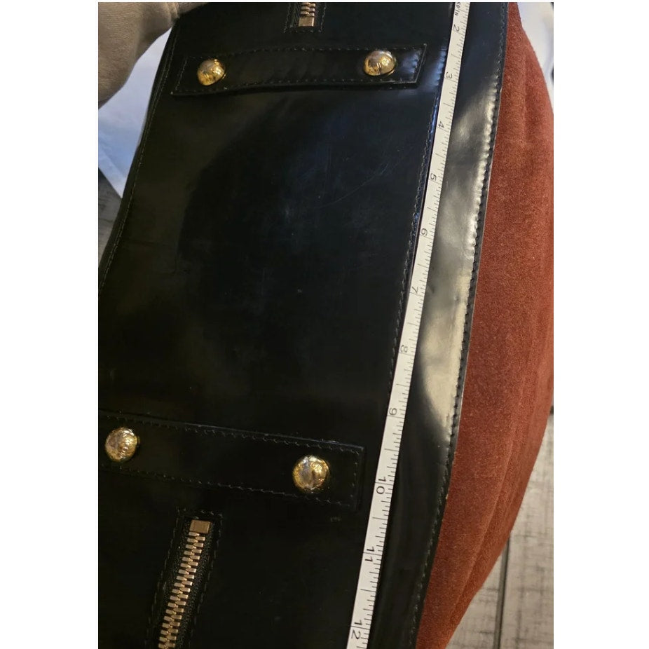 LOUIS VUITTON LIMITED EDITION HAVANE STAMPED TRUNK PM SUEDE CROCODILE LEATHER