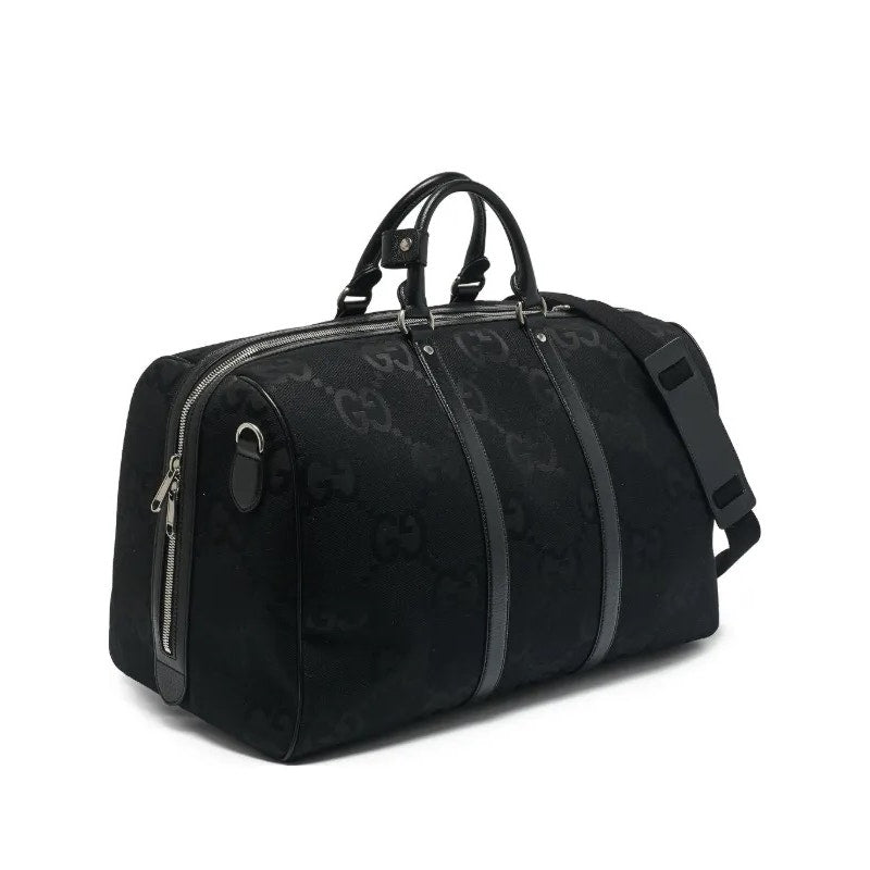 Gucci Jumbo GG fabric and leather duffle bag NEW