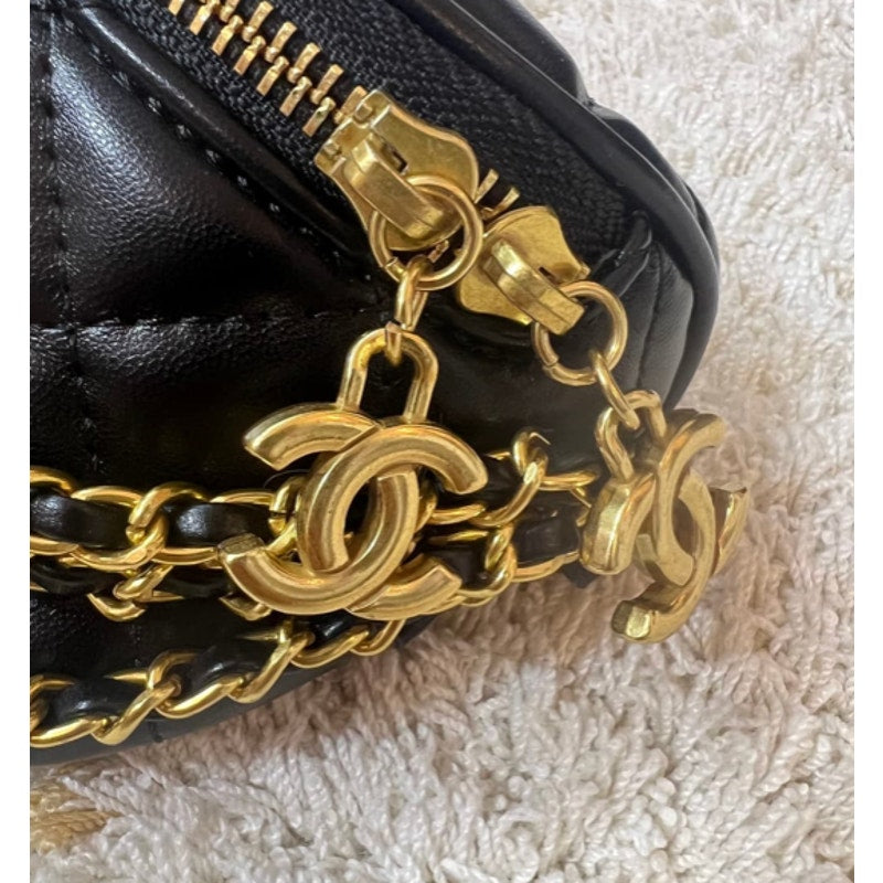 * NWB**BEAUTY CHANEL VEGAN LEATHER BELT BAG or CROSSBODYWITH VIP BOX