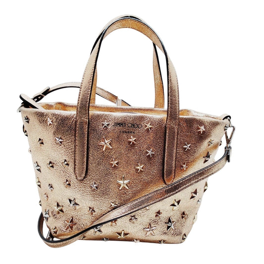 JIMMY CHOO Hand Bag Rose Gold Leather