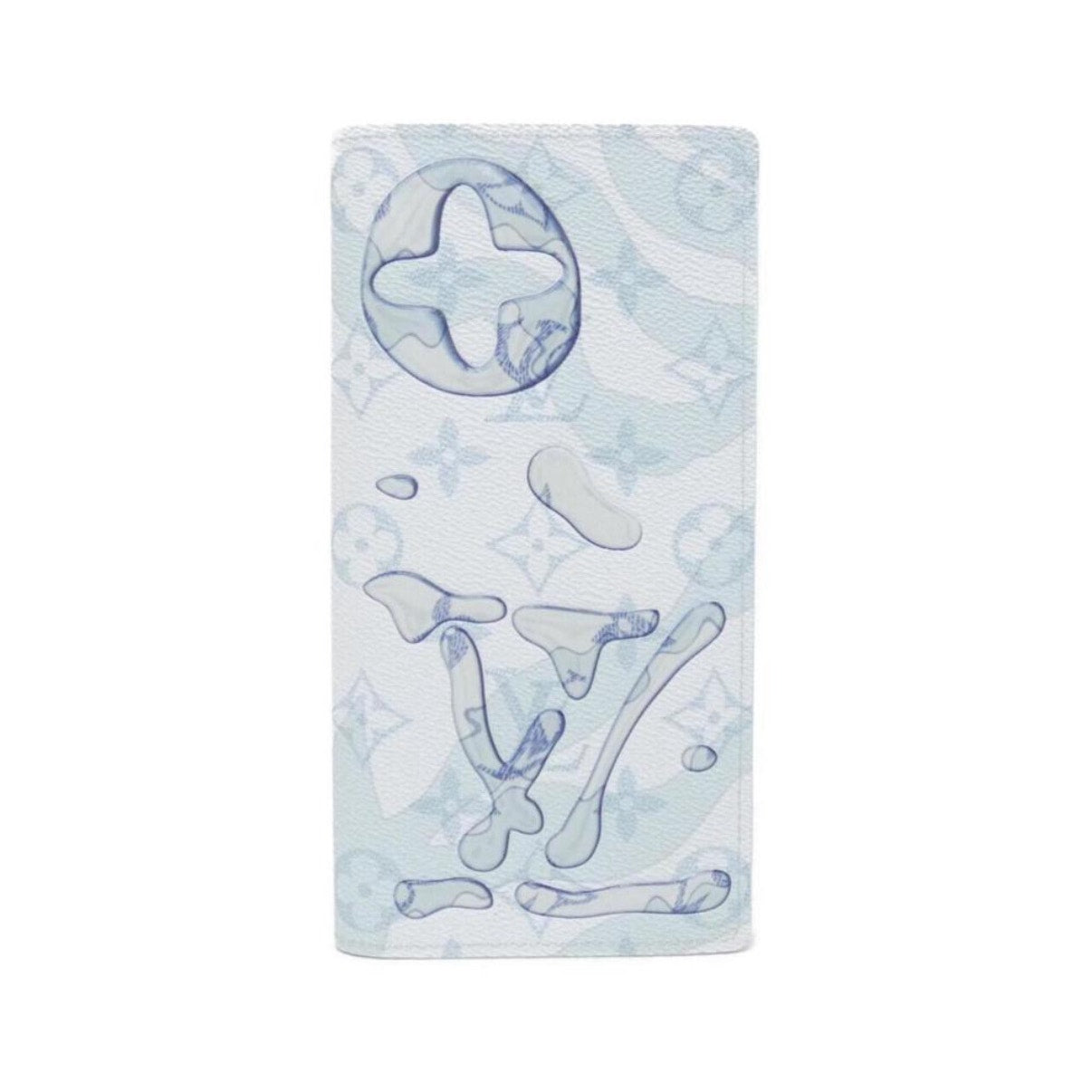 Louis Vuitton Brazza Wallet M82306 blue long wallet Aqua Garden water