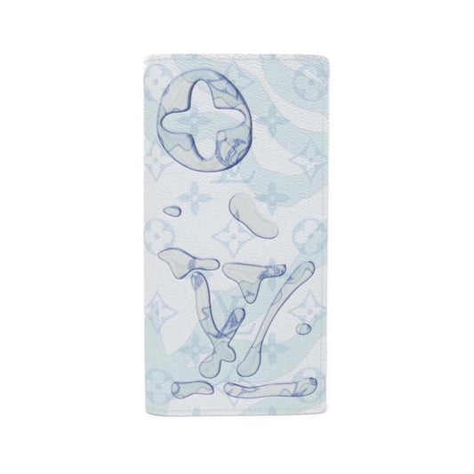 Louis Vuitton Brazza Wallet M82306 blue long wallet Aqua Garden water