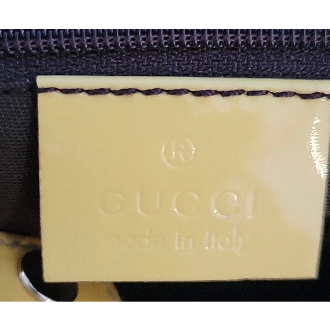 Gucci Vintage Patent Yellow Tote - Pristine