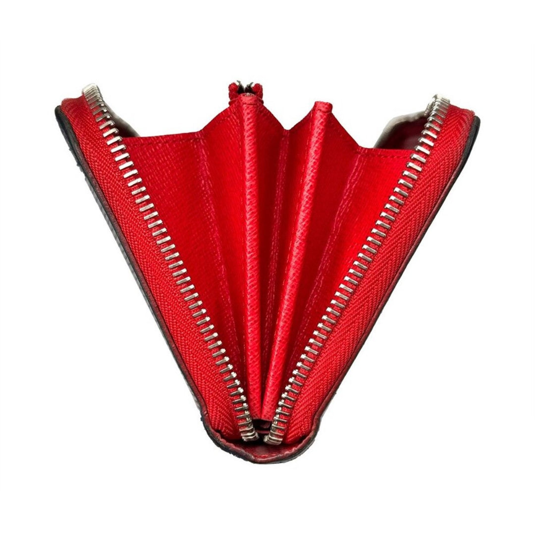 Louis Vuitton Blue & Red Epi Wallet Silver Hardware EUC