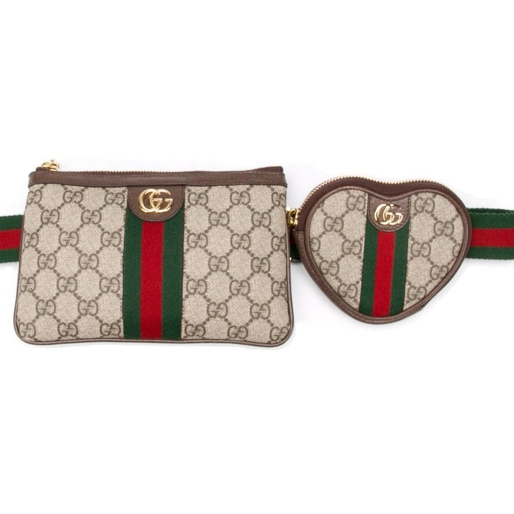 Gucci Supreme Ophidia Utility Hip Heart Belt Bag Crossbody