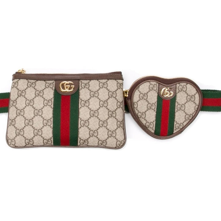 Gucci Supreme Ophidia Utility Hip Heart Belt Bag Crossbody
