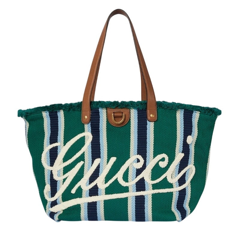 GUCCI  Large Embroidered Canvas Tote NWT