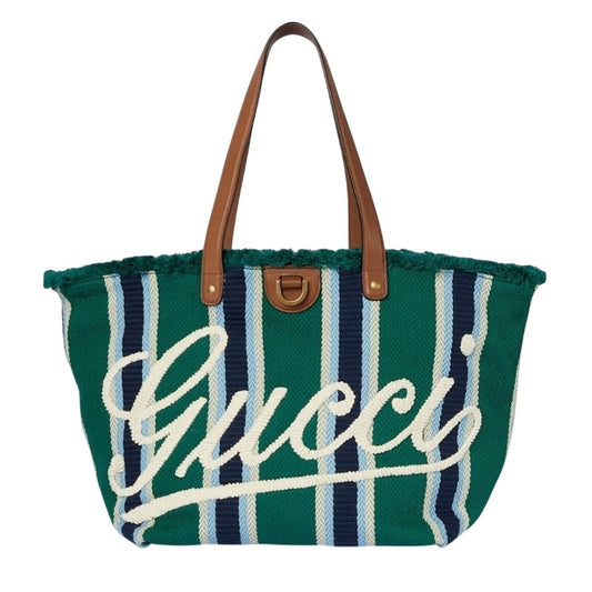 GUCCI  Large Embroidered Canvas Tote NWT