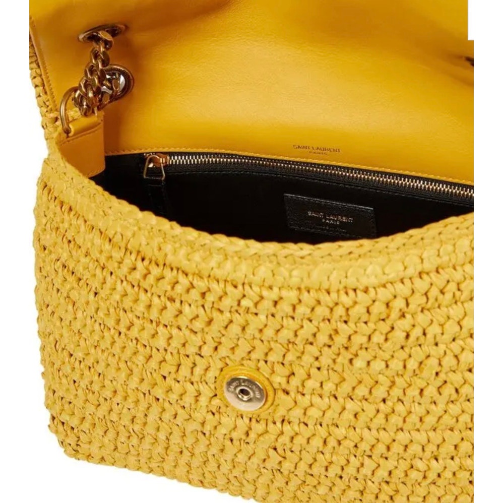 Yves Saint Laurent Yellow Raffia Medium Niki Bag NEW SOLD OUT STYLE NWB
