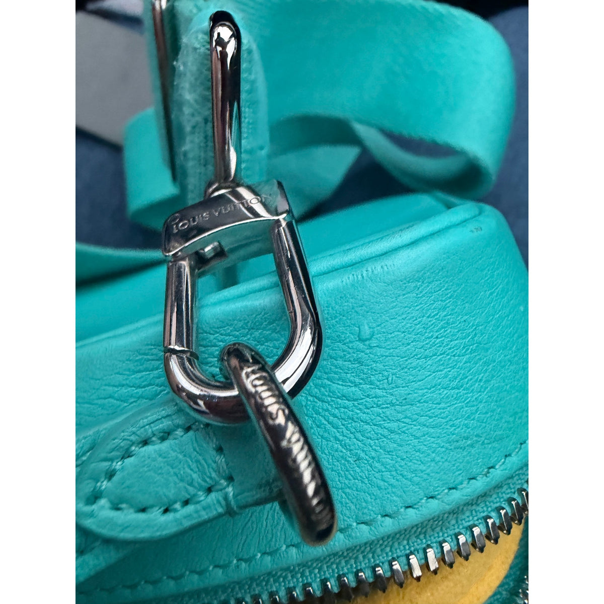 Louis Vuitton Blue Monogram Utility Crossbody COA Pristine