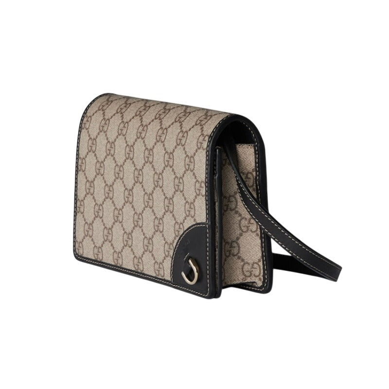 BDELYNN4 Gucci GG Emblem Wallet with leather strap NWT