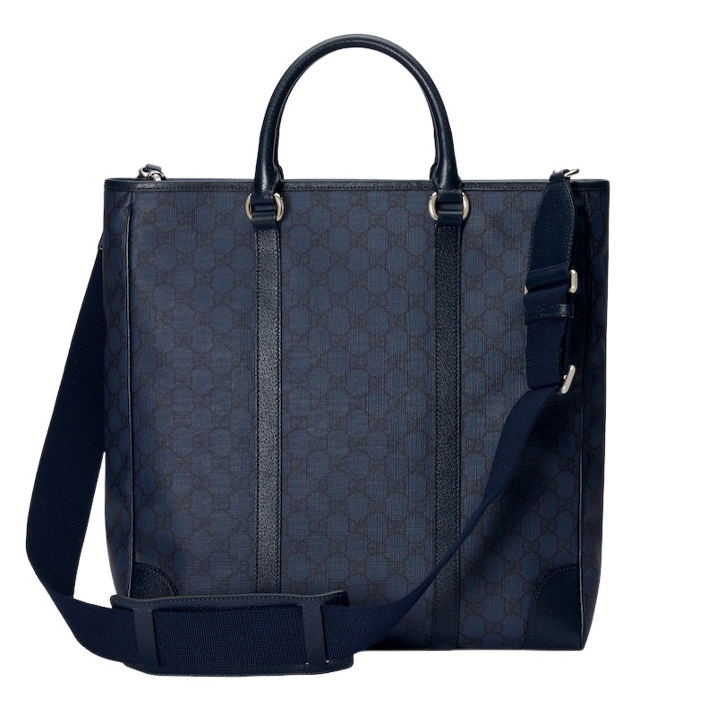 GUCCI Supreme Ophidia MEDIUM $3290 Blue/Black GG Canvas Tote Bag NWT