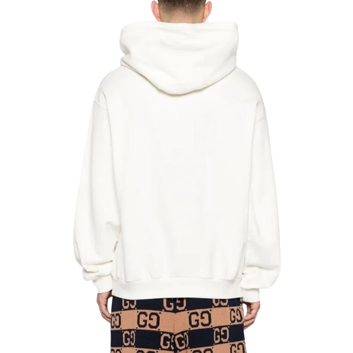 Gucci Interlocking G cotton hooded sweatshirt  multicolored logo motif NWT SZ SMALL