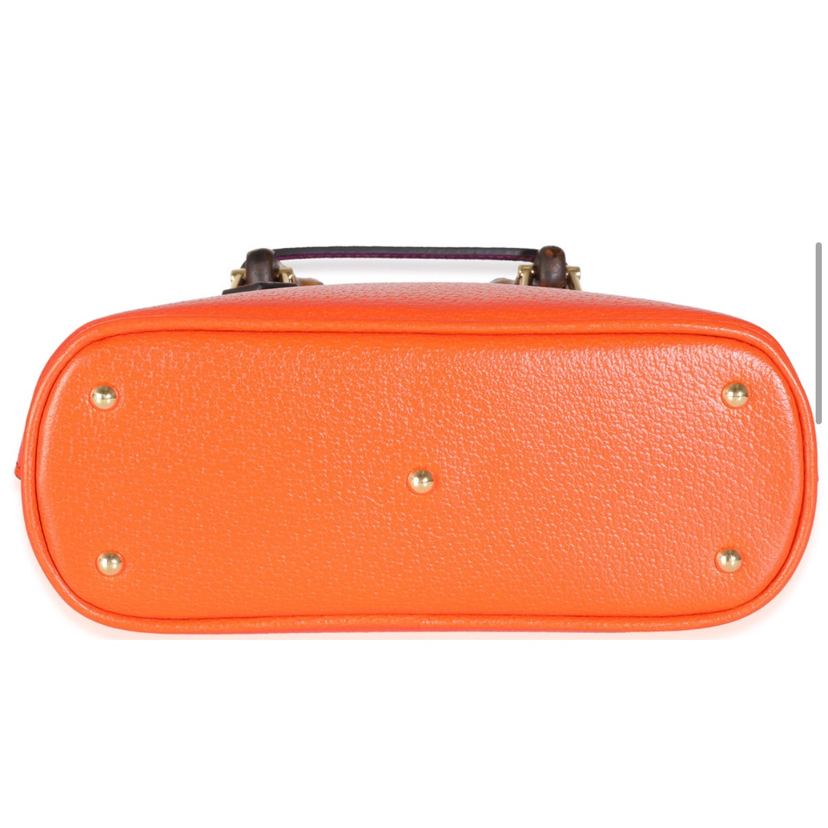 Gucci Orange Textured Dollar Calfskin Mini Diana Dome Tote SOLD OUT STYLE NWT