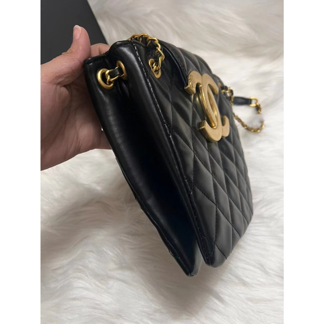 Chanel Beaute NEW Makeup Crossbody Black DOUBLE CC W/ Box