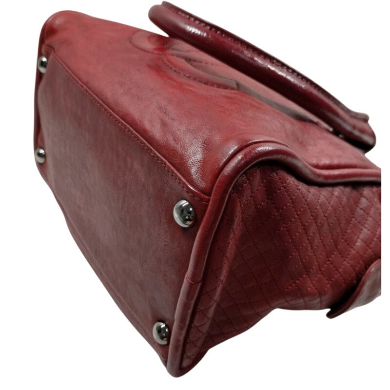 CHANEL 31 Rue Cambon Red Leather Handbag EUC