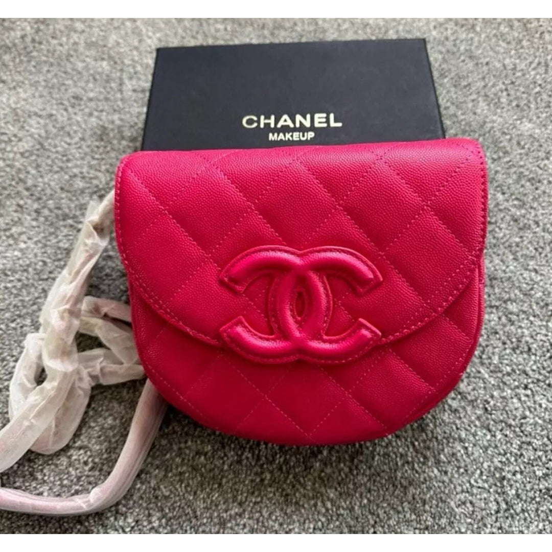 Chanel Beaute NEW Makeup Crossbody Pink DOUBLE CC W/ Box